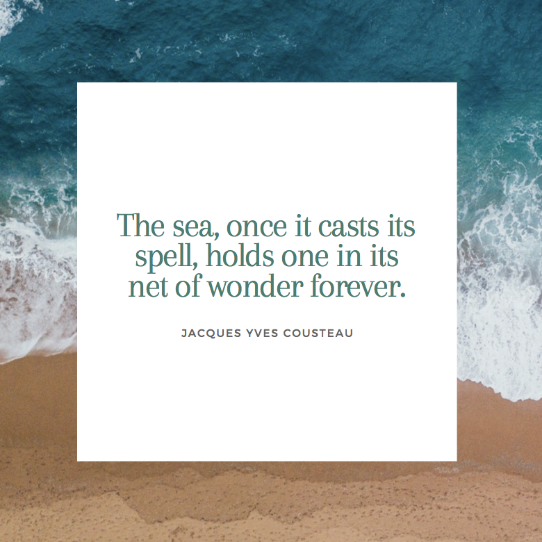 Jacques Yves Cousteau Beach Quote