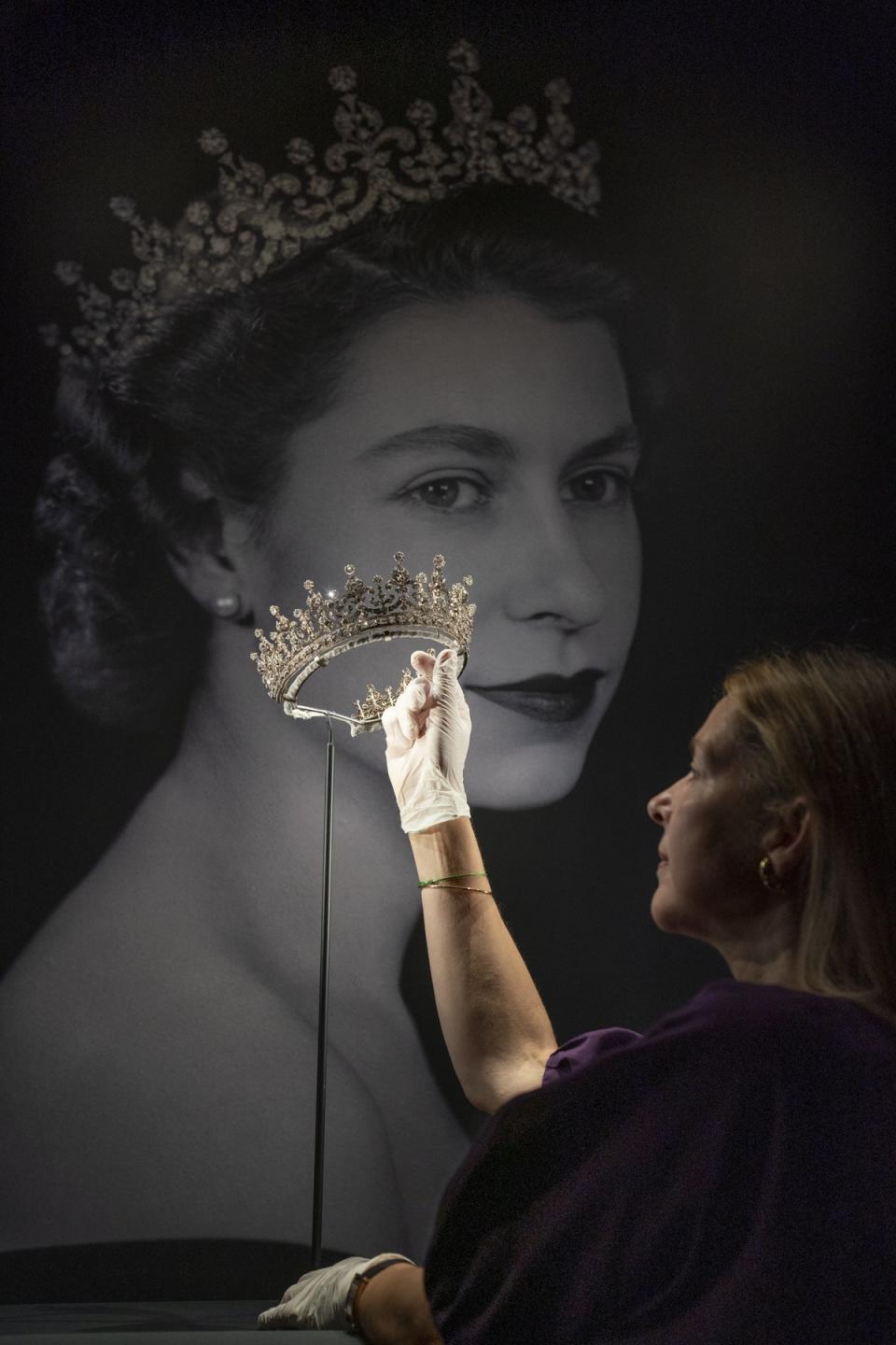The Girls of Great Britain and Ireland Tiara is another piece of royal jewellery (Kirsty O’Connor/PA) (PA Wire)