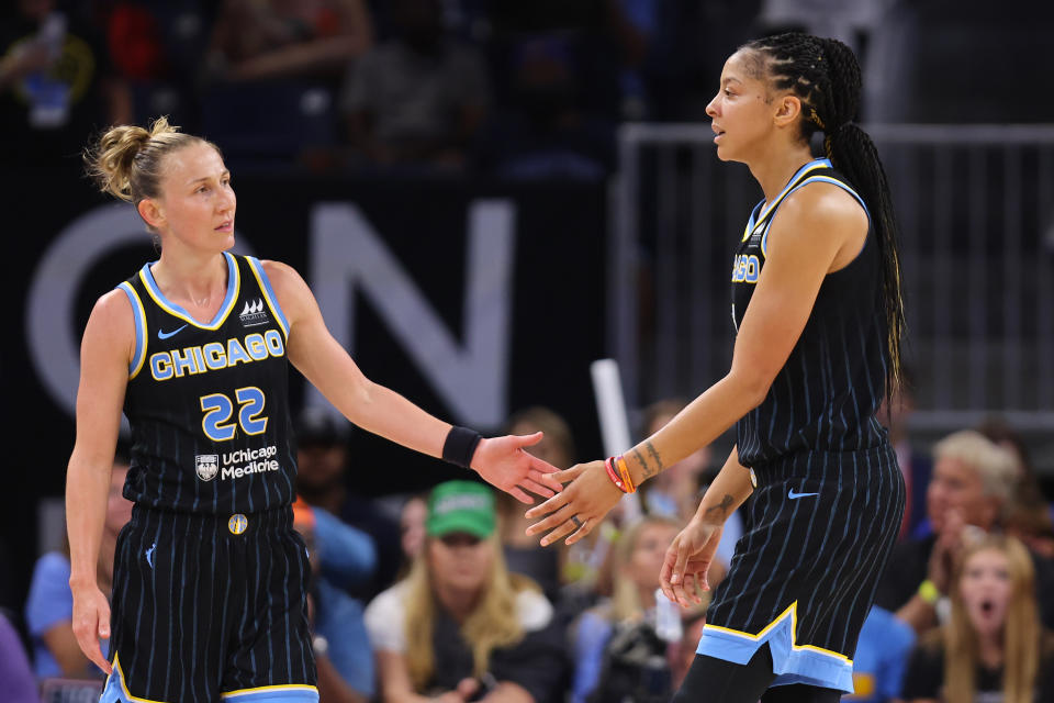 Courtney Vandersloot and Candace Parker