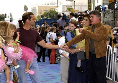 Lorenzo Lamas and Alan Thicke at the Hollywood premiere of Monsters, Inc.