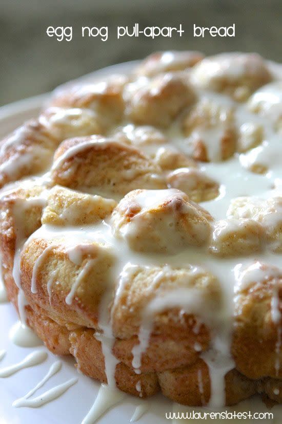 Eggnog Pull Apart Bread