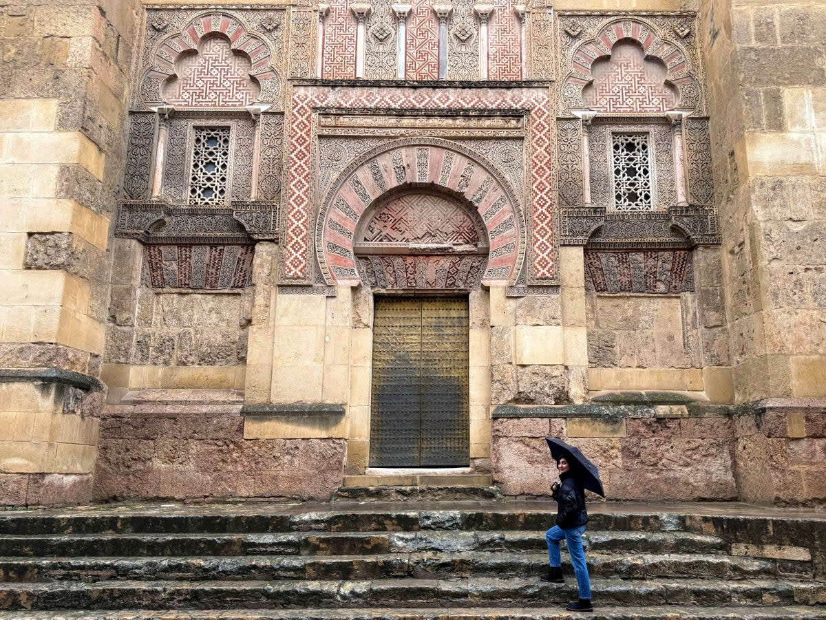 The author outside Córdoba’s Mezquita, or mosque-cathedral (Queenie Shaikh)