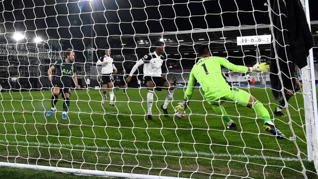 Fulham’s Tosin Adarabioyo puts through his own net at Craven Cottage 