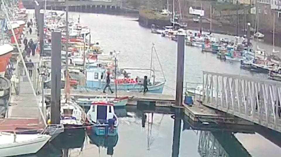 Members of the public contacted police after seeing a large group arriving at Newlyn Harbour in Cornwall (Devon and Cornwall Police)