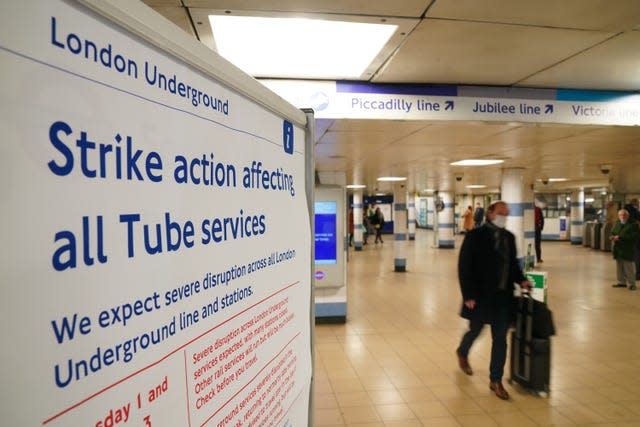 Tube strike