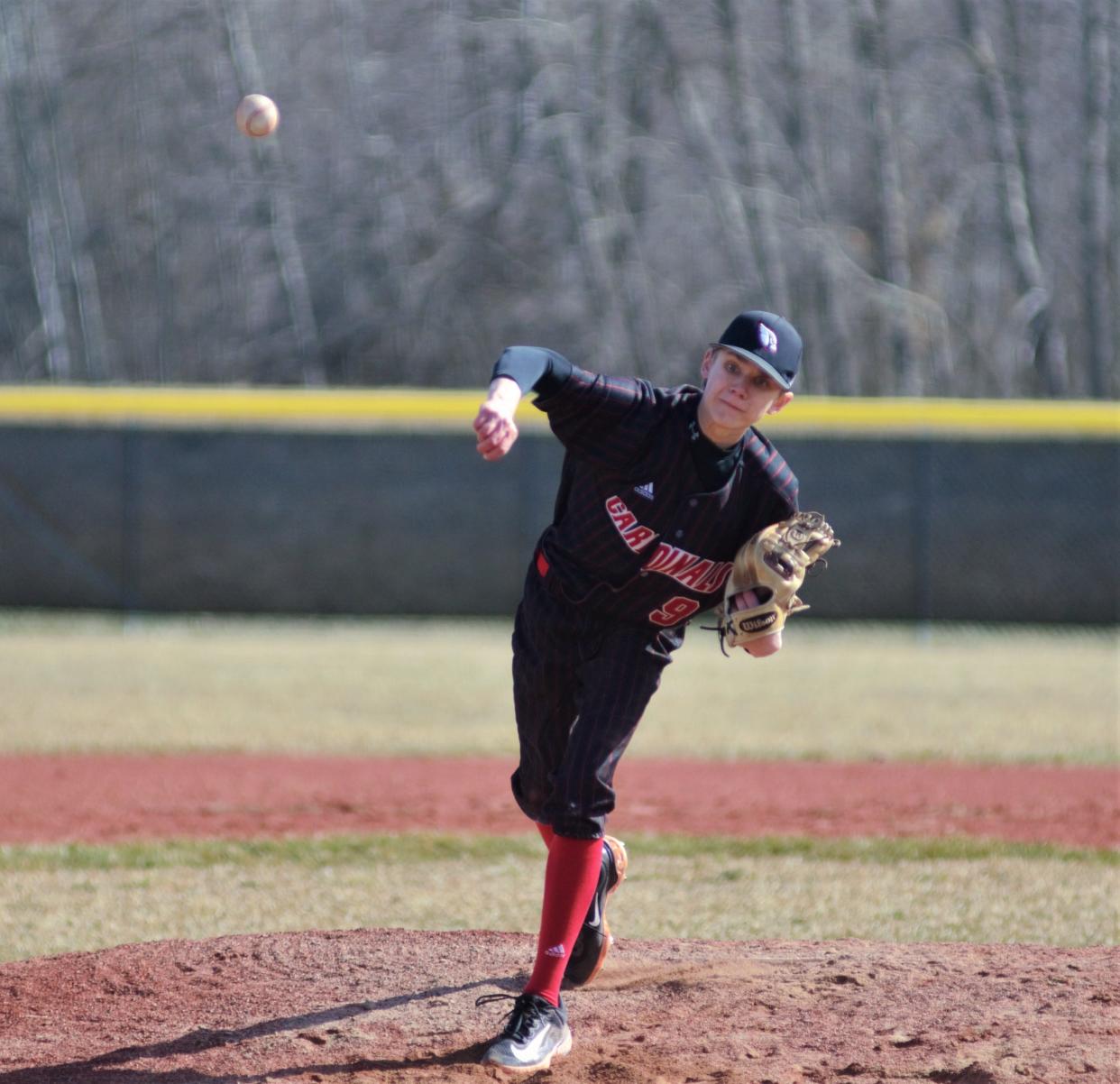 Tanner Basinski had a 12 strikeout performance against Ellsworth this past week.