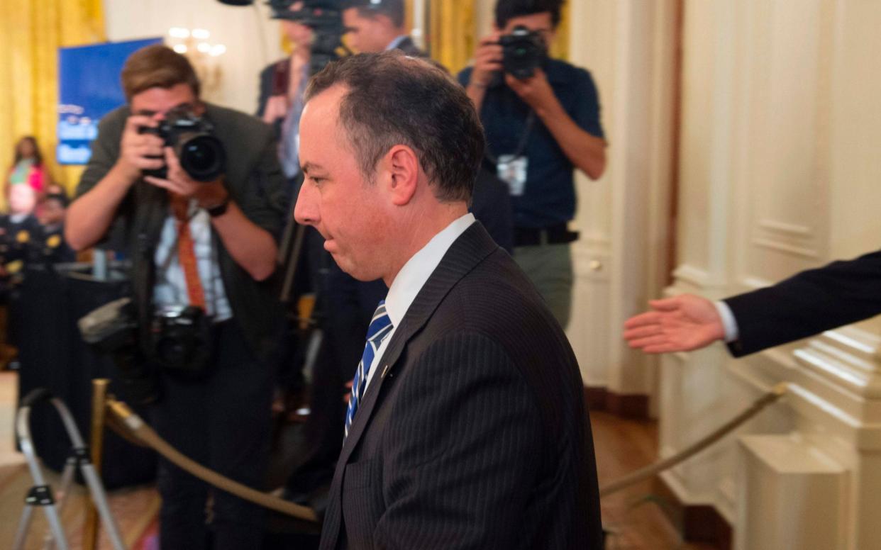 White House Chief of Staff Reince Priebus has become increasingly isolated in the White House - AFP