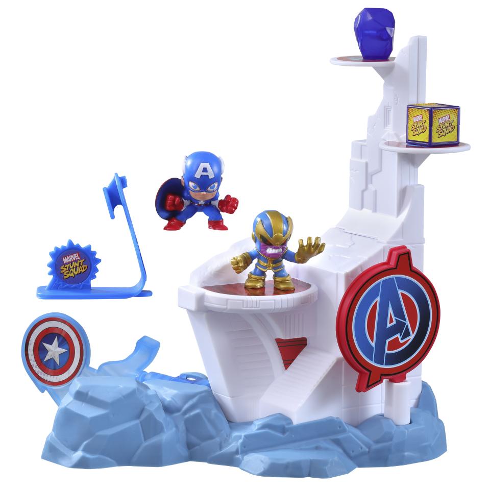 Marvel Stunt Squad Captain America vs. Thanos Playset (Photo: Courtesy of Hasbro)