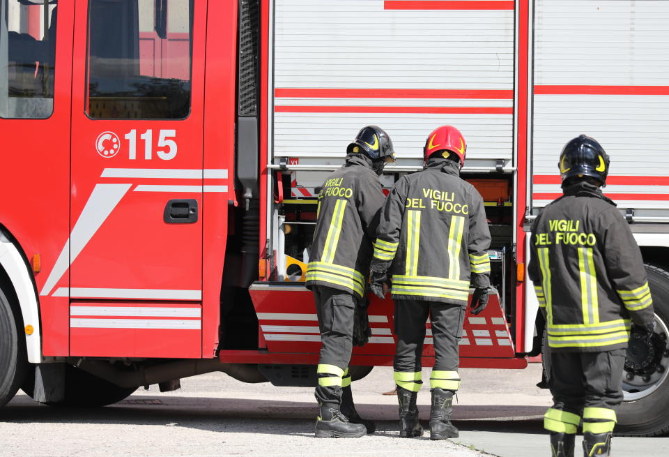 Vigili del fuoco in azione