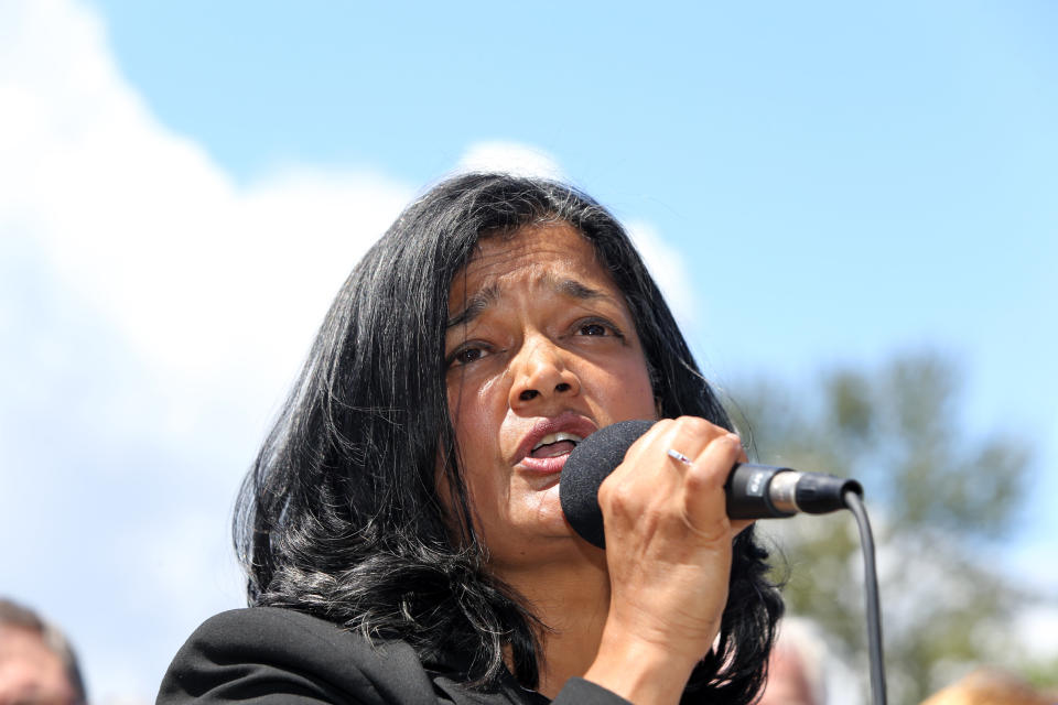 Rep. Pramila Jayapal (D-Wash.) is putting together a new version of "Medicare for all," a single-payer bill, and hopes to introduce it in the next few weeks. (Photo: Karen Ducey via Getty Images)