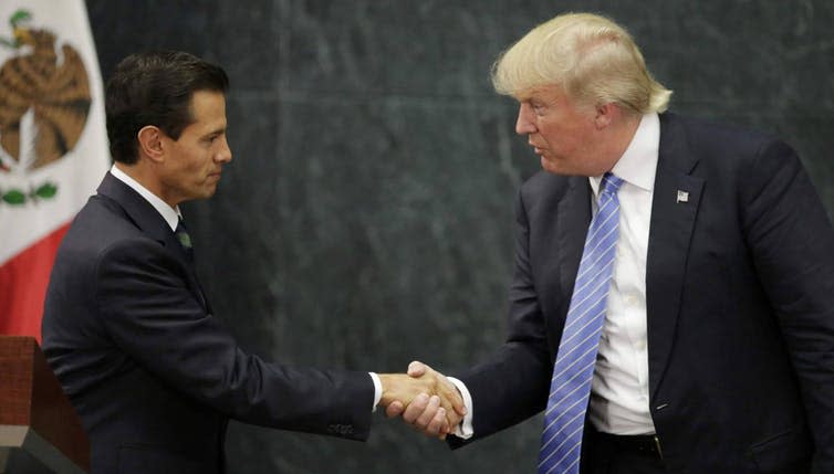 <span class="caption">Does the president of Mexico feel optimism for Donald Trump?</span> <span class="attribution"><span class="source">ruperto miller/Flickr</span>, <a class="link " href="http://creativecommons.org/licenses/by-sa/4.0/" rel="nofollow noopener" target="_blank" data-ylk="slk:CC BY-SA;elm:context_link;itc:0;sec:content-canvas">CC BY-SA</a></span>