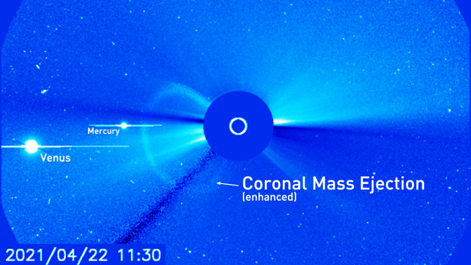 LASCO C3-halo-CME-1130z-Apr22-2021-NASA-ESA-SOHO