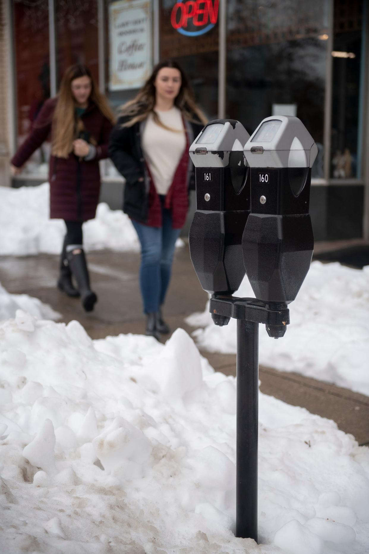 Kent Mayor Jerry Fiala issued a meter holiday downtown due to piles of snow.