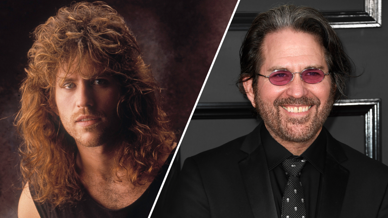 Kip Winger, of Winger, then and now. (Photos: Getty Images)