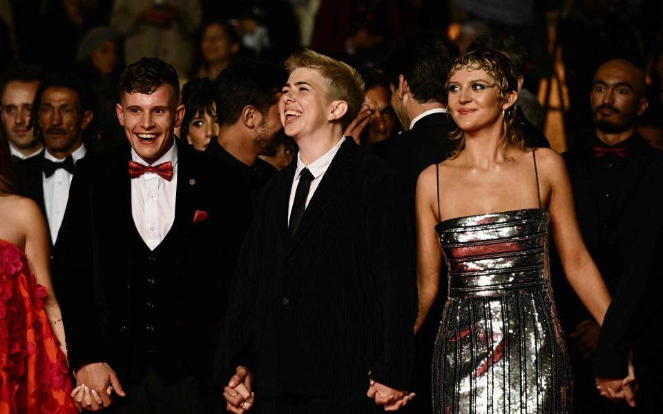 British actor Shaun Thomas, British director Molly Manning Walker and British actress Lara Peake - Getty