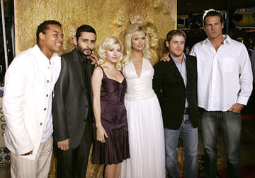 Robert Ri'chard , director Jaume Collet-Serra , Elisha Cuthbert , Paris Hilton , Jon Abrahams and Brian Van Holt at the Westwood premiere of Warner Bros. Pictures' House of Wax