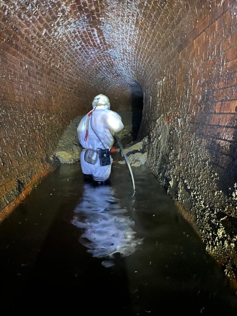 The rock-like mass took two weeks to remove (Thames Water)