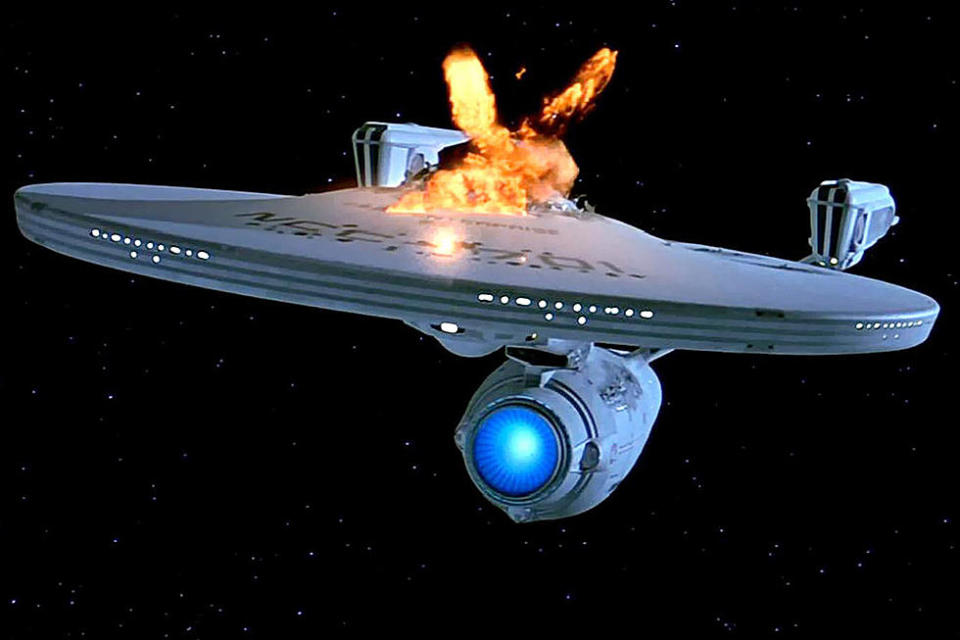 The destruction of the Enterprise from Star Trek III.