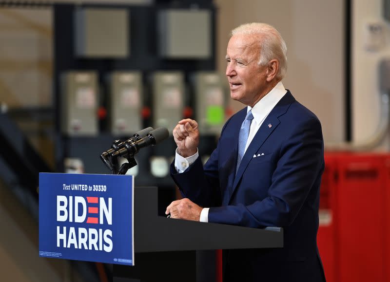 U.S. Democratic presidential nominee Joe Biden holds campaign event in Pittsburgh, Pennsylvania