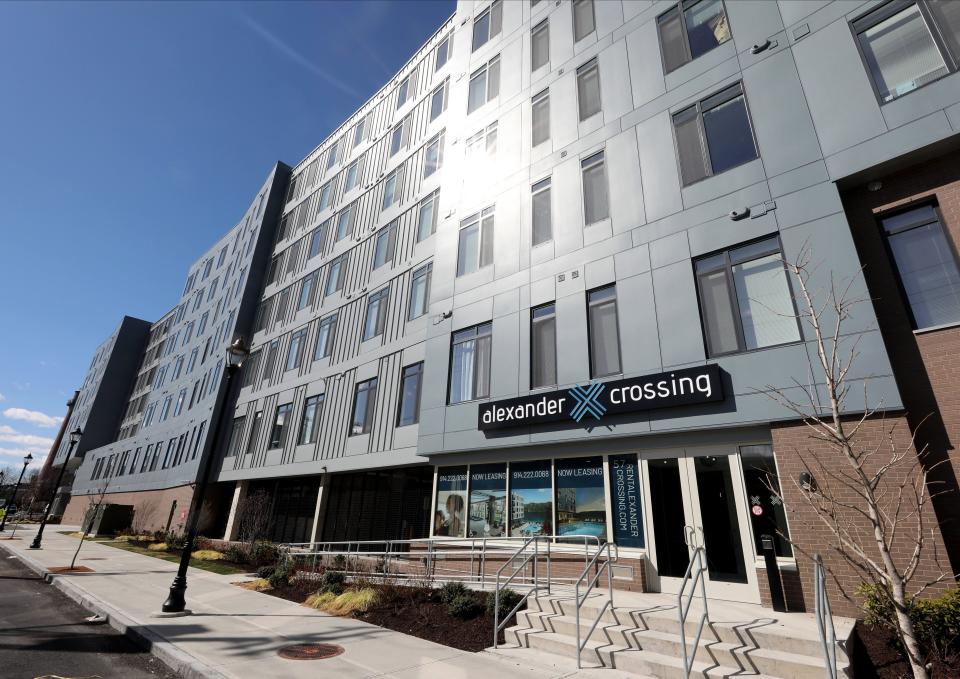 The exterior of Alexander Crossing at 57 Alexander Street in Yonkers photographed March 21, 2024.