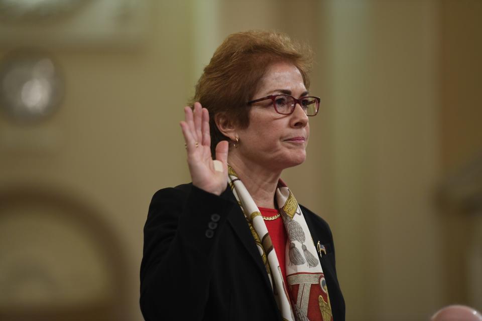 Marie Yovanovitch, former ambassador to Ukraine, testifies on Nov. 15, 2019, on Capitol Hill.