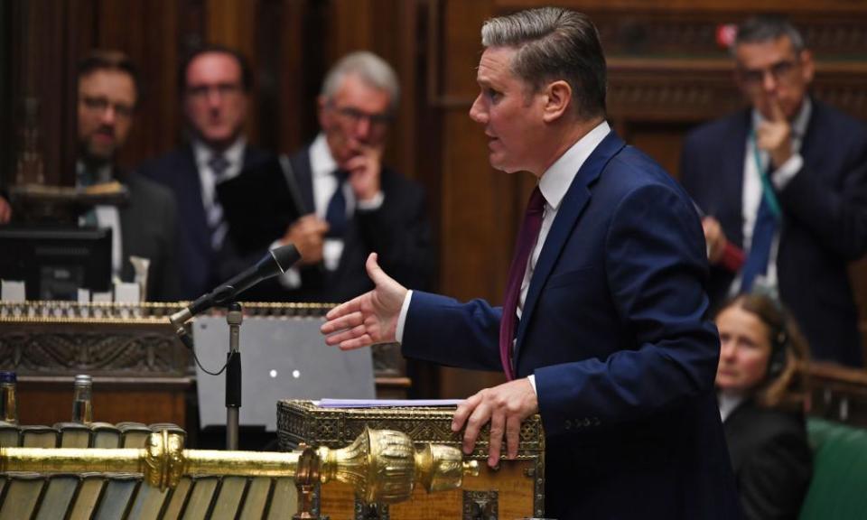 Keir Starmer held the prime minister to account for mishandling A-level exams.