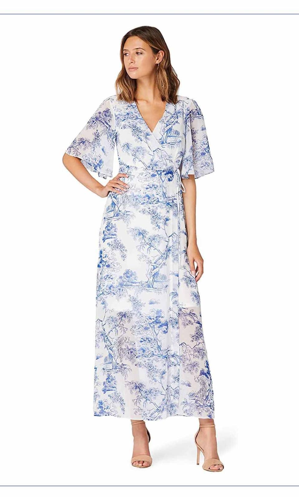 Maxi Chiffon Wrap Dress