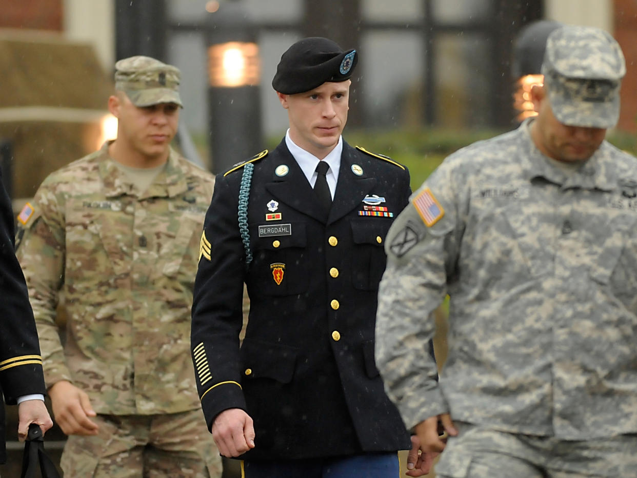 Bowe Bergdahl leaving a military courthouse in December: Sara D Davis/Getty