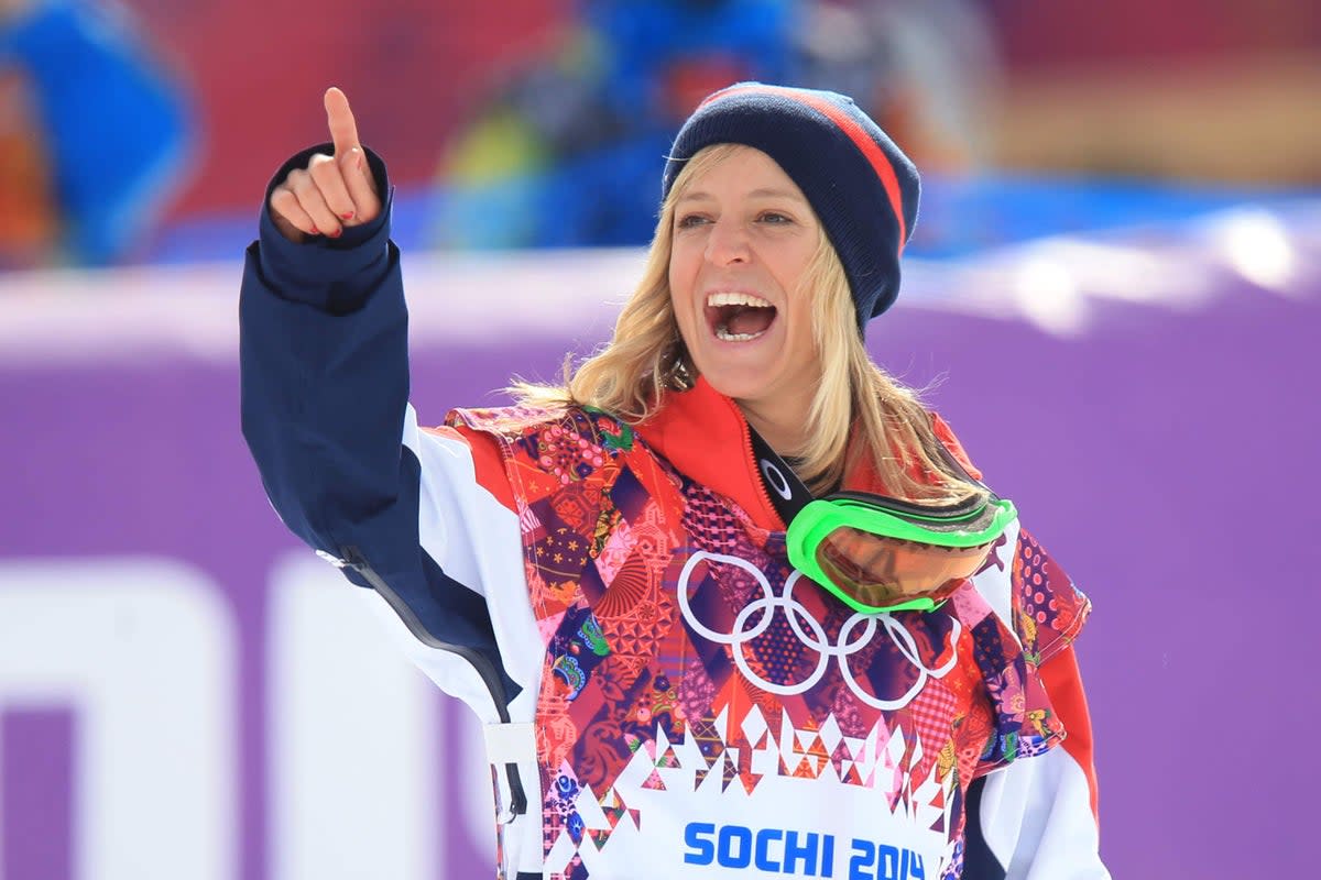 Great Britain’s Jenny Jones celebrates after claiming bronze in Sochi (Mike Egerton/PA) (PA Archive)