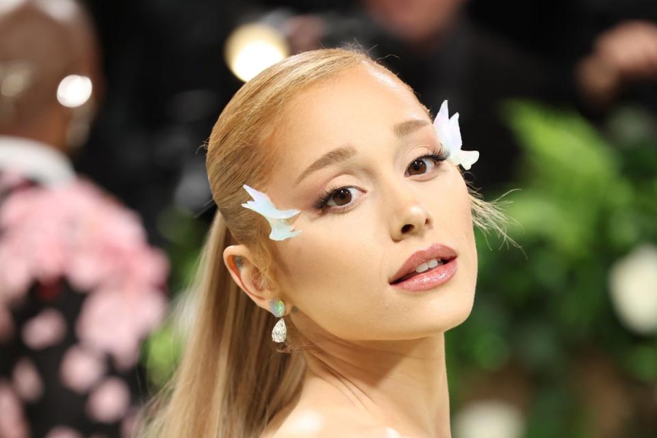 Ariana Grande attends the 2024 Met Gala. She has been criticized by a victim’s family after she named infamous serial killer Jeffrey Dahmer as her ‘dream dinner guest’ (Aliah Anderson/Getty Images)
