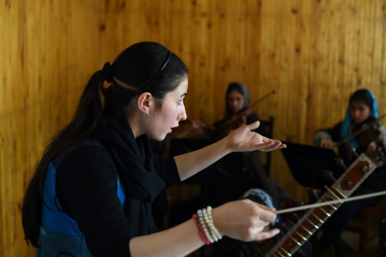 Nineteen-year-old Negina Khpalwak, the first female orchestra conductor in Afghanistan, said her uncle threatened to kill her for attending music lessons