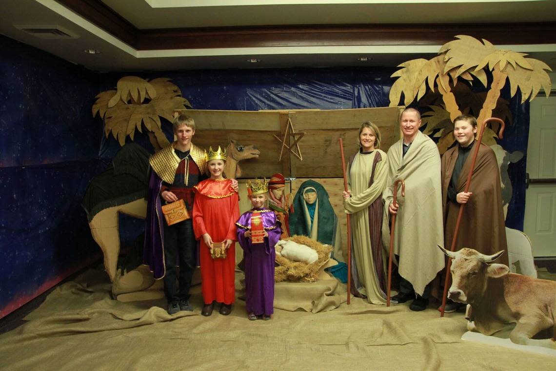Families can “dress the part” of the nativity and have their photo taken at the annual West Richland Christmas Nativity event.