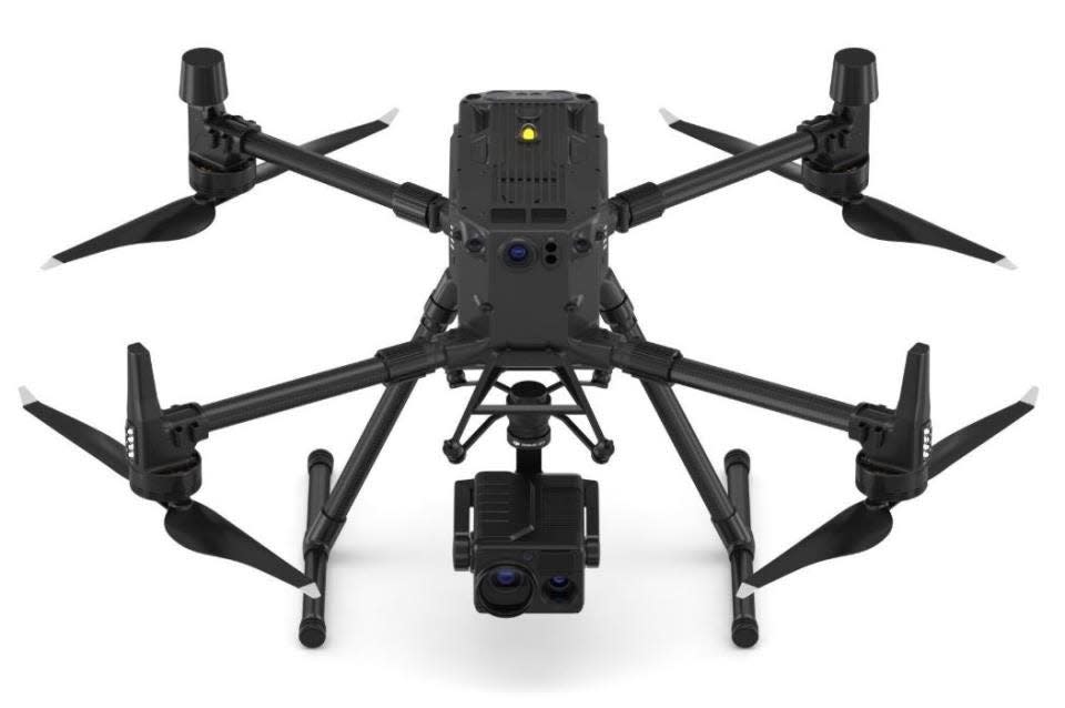 A drone called a DJI Matrice 300 RTK, the same model as one Palm Springs police bought.