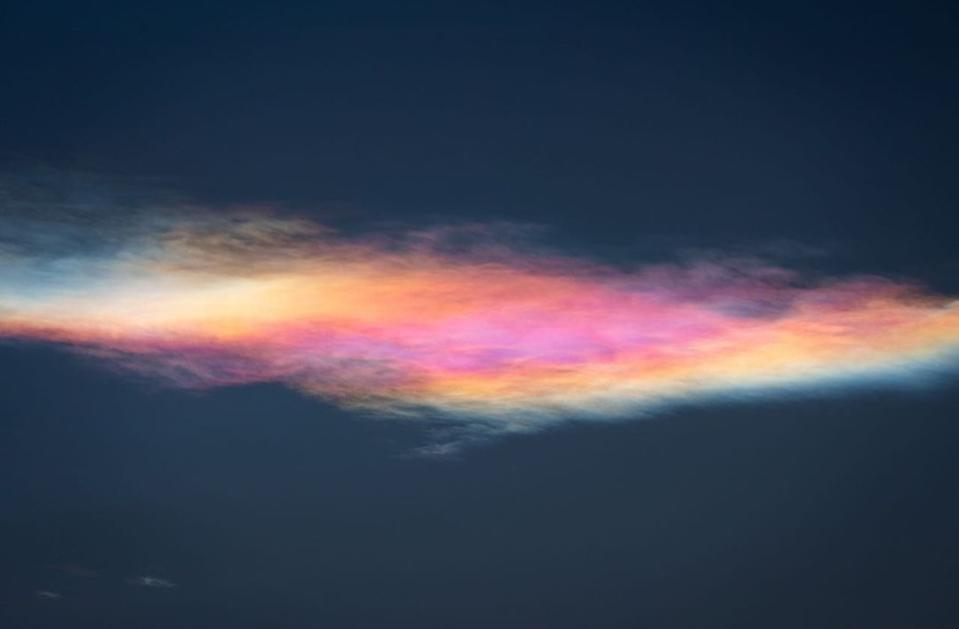 nacreous clouds above Finland.