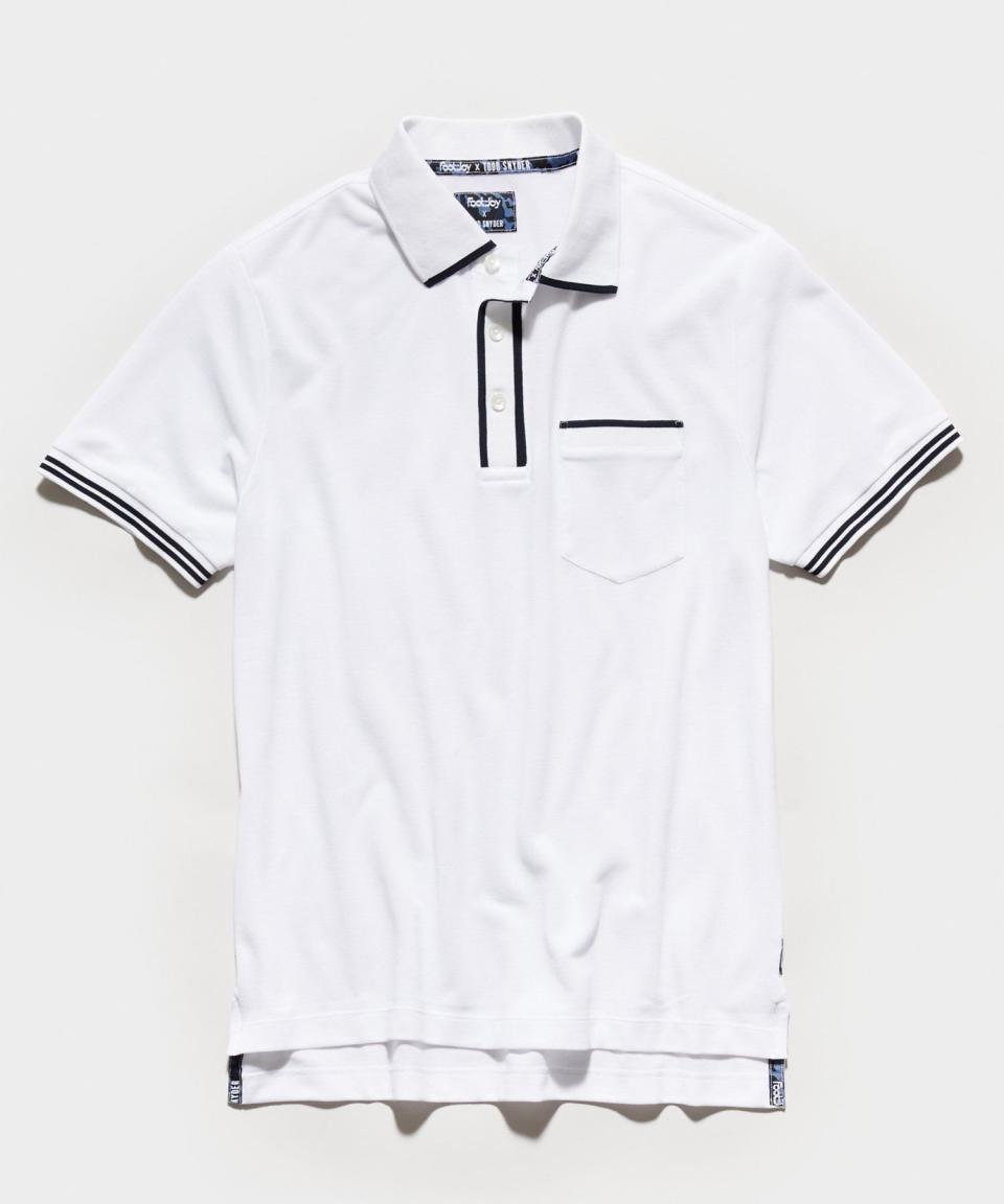 Tipped Polo in White