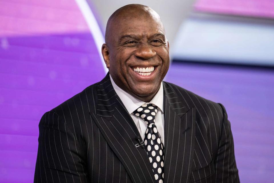 <p>Nathan Congleton/NBC via Getty</p> Magic Johnson