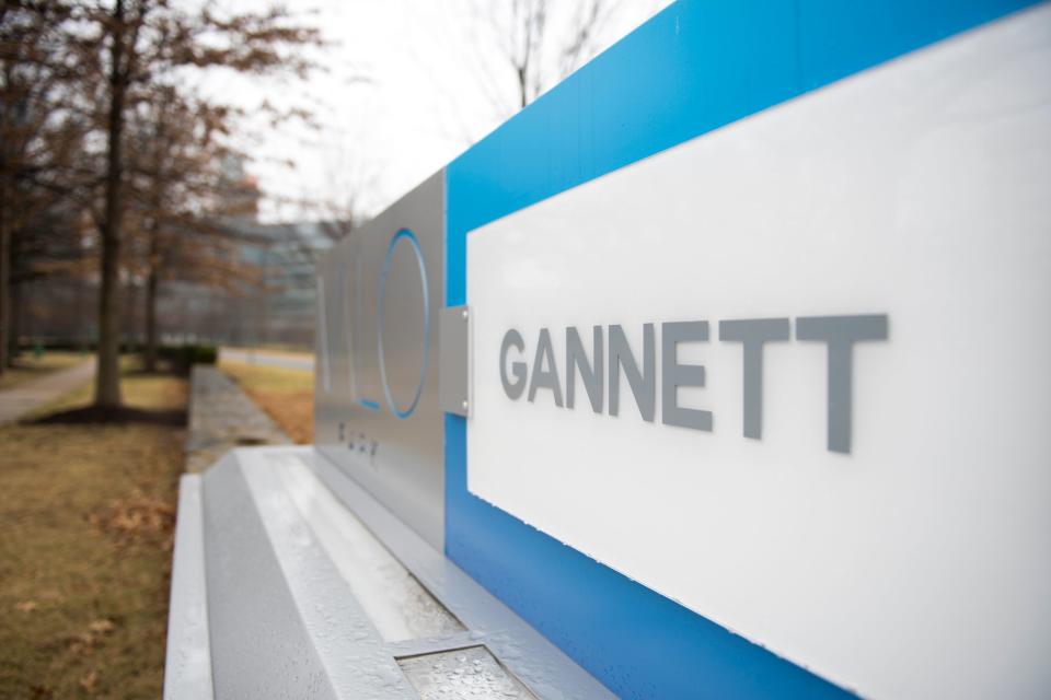 2/19/18 3:33:24 PM -- Mclean, VA U.S.A  -- A view of the Gannett sign outside the Valo Park office building. --    Photo by Jasper Colt, USA TODAY Staff ORG XMIT:  JC 136984  2/22/2018 [Via MerlinFTP Drop]