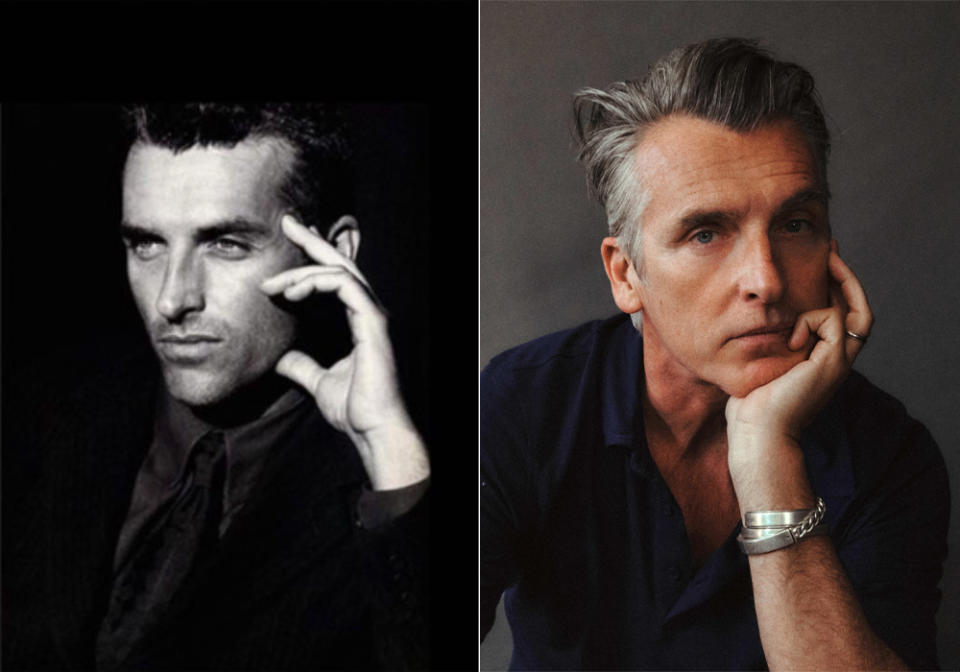 John Pearson as a young model and now.