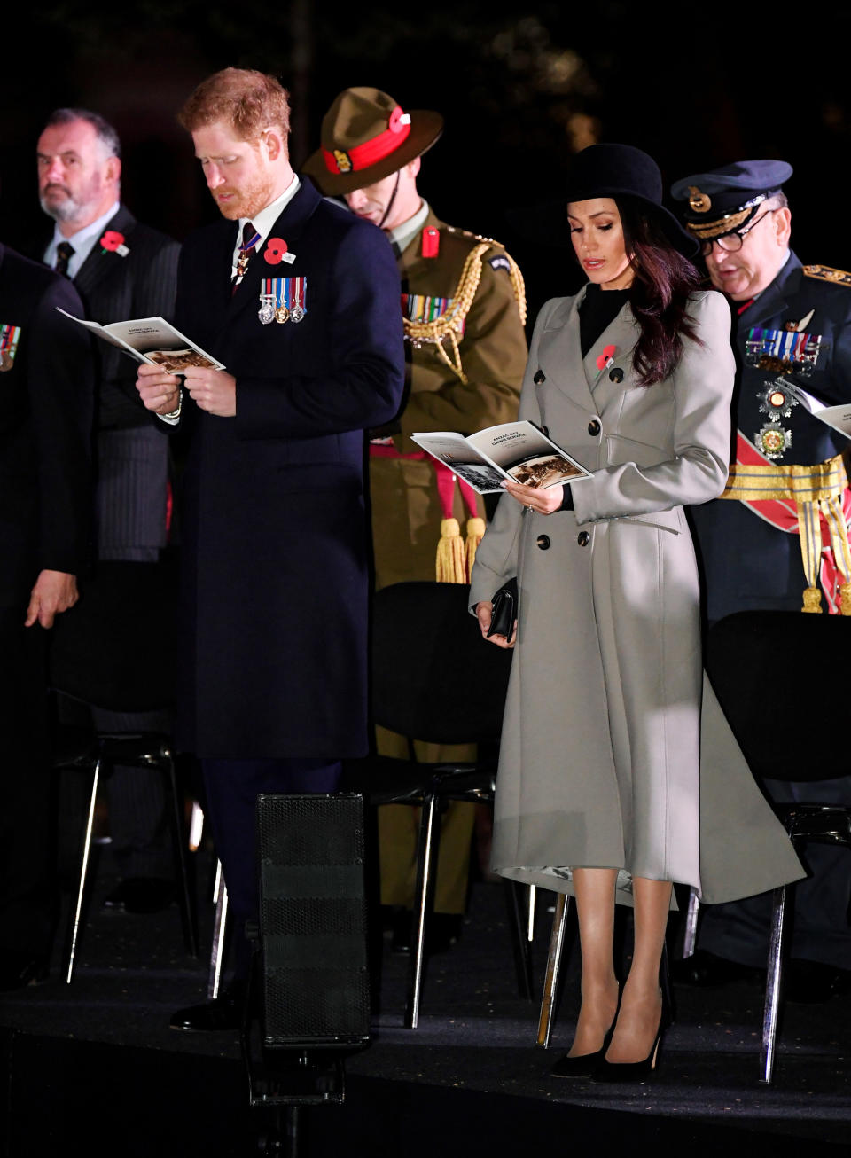 Harry and Meghan sang hymns during the service [Photo: Getty]