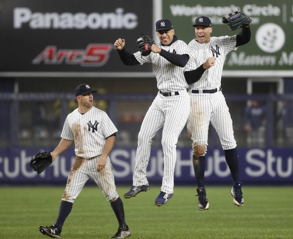 The Yankees are going to win a lot of games thanks to their outfield. (AP Photo)