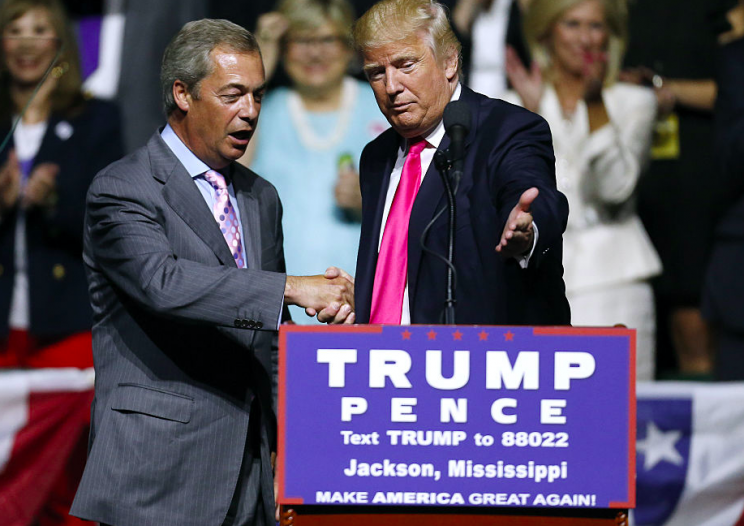 Politics: Both Nigel Farage and Donald Trump have been involved in campaigns that have been embroiled in false claims (Getty)