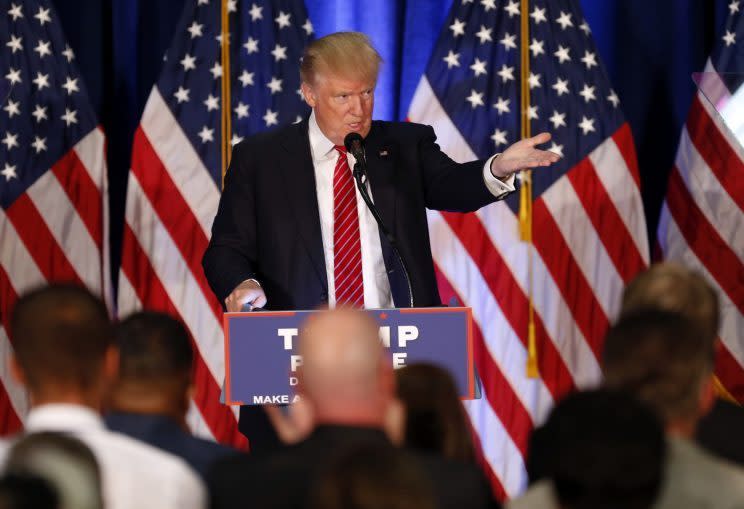 Donald Trump speaks in Youngstown, Ohio. (Photo: Gerald Herbert/AP)