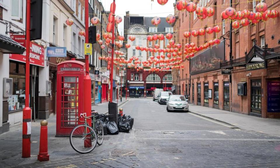 The deserted streets of London’s West End.