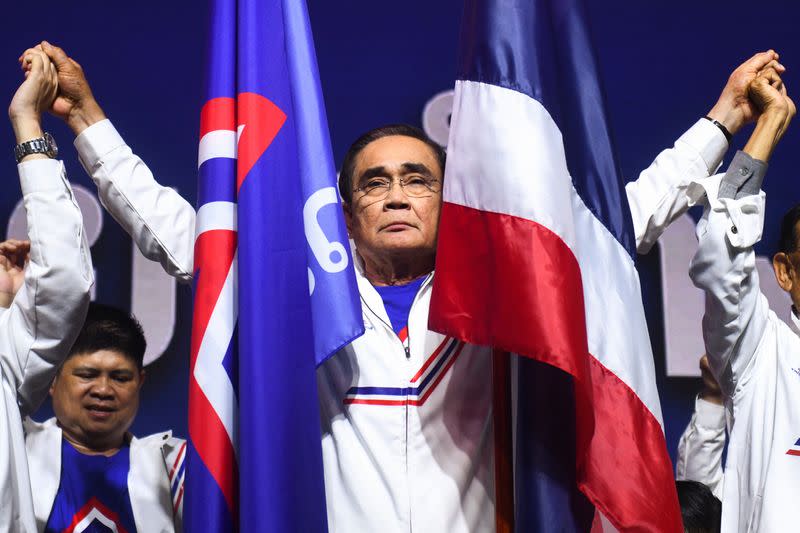 Thai Prime Minister Prayuth Chan-ocha unveils as PM candidate for the United Thai Nation Party ahead of a general election this year, in Bangkok