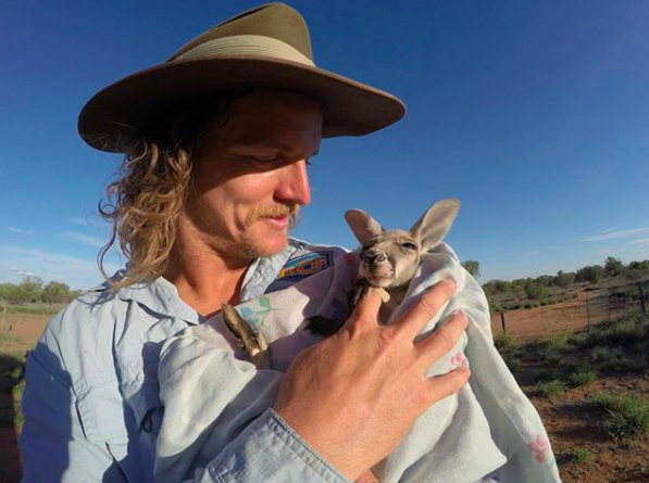Look he's good with animals. Photo: Instagram