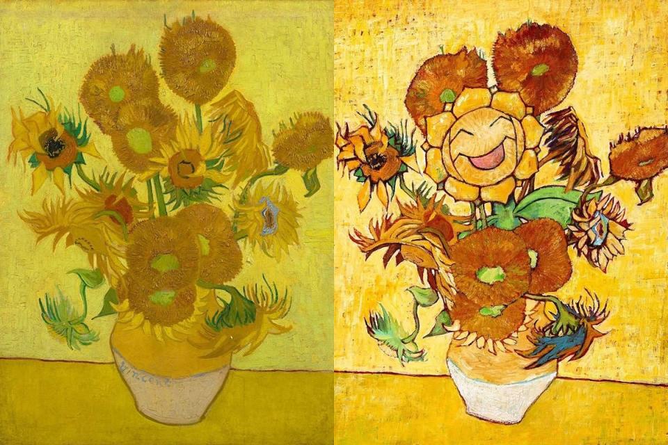 《向日葵》Photo via：Van Gogh Museum