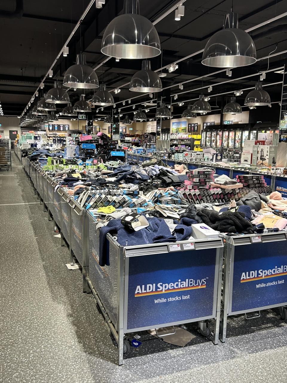 ALDI snow gear sale pictured in an Australian store.