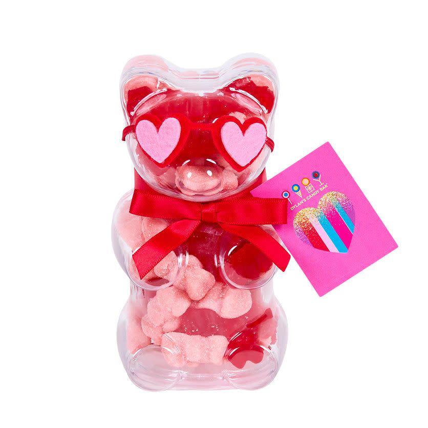 <p>dylanscandybar.com</p><p><strong>$16.00</strong></p><p><a href="https://go.redirectingat.com?id=74968X1596630&url=https%3A%2F%2Fwww.dylanscandybar.com%2Fcollections%2Fvalentines-day-1%2Fproducts%2Fyoure-the-bear-y-best-bear&sref=https%3A%2F%2Fwww.countryliving.com%2Fshopping%2Fgifts%2Fg5114%2Fvalentines-day-gifts-for-kids%2F" rel="nofollow noopener" target="_blank" data-ylk="slk:Shop Now;elm:context_link;itc:0;sec:content-canvas" class="link ">Shop Now</a></p><p>Gummy bear lovers will delight in this adorable gift. The heart-shaped sunglasses make it even cuter.</p>