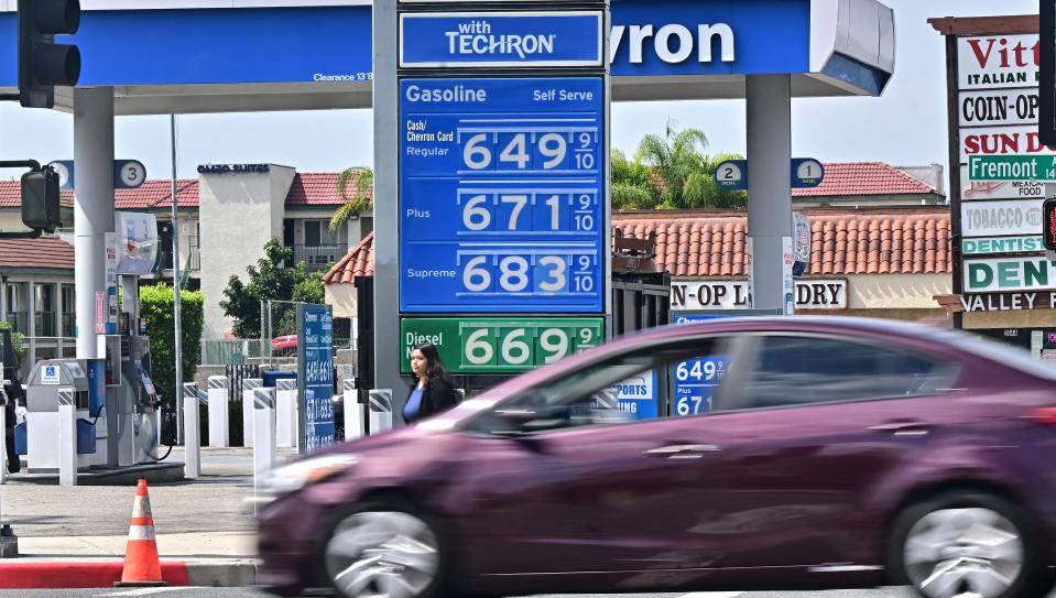 A gas station in Alhambra, Calif., on Sept. 18.