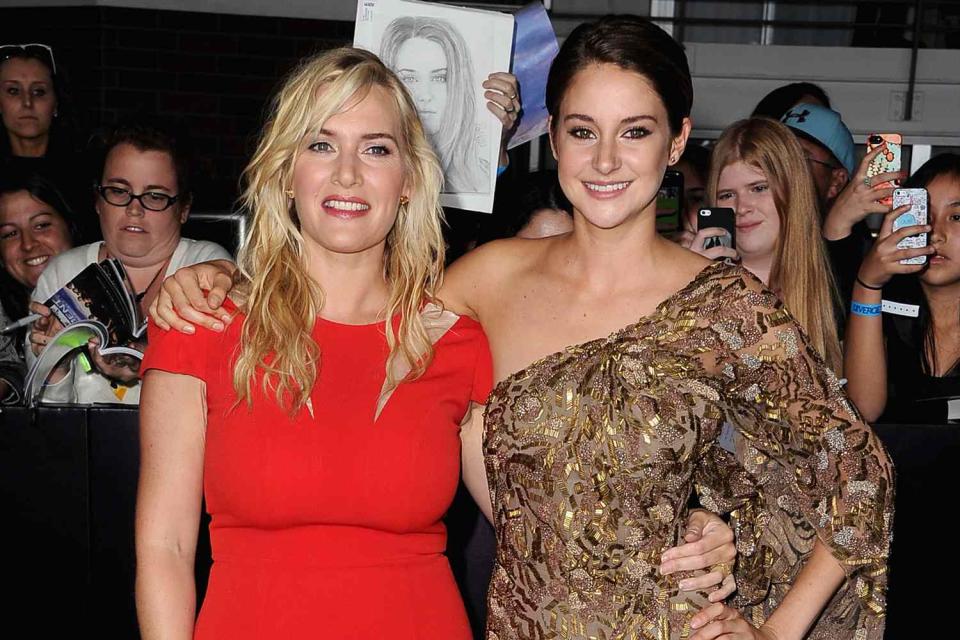 <p>Steve Granitz/WireImage</p> Kate Winslet and Shailene Woodley at the L.A. premiere of 